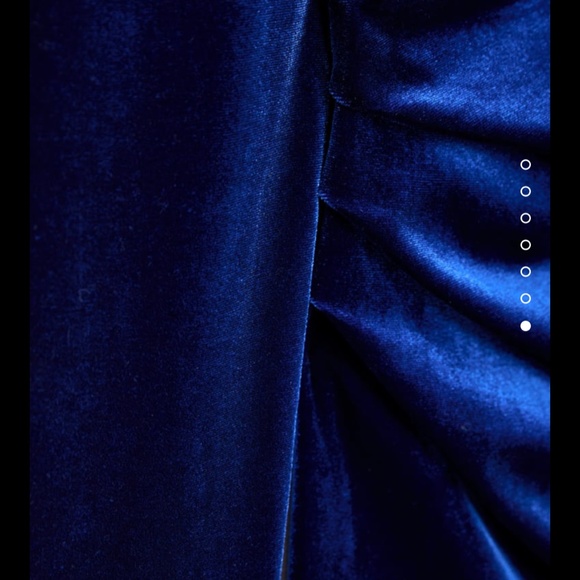 Zara Blue Velvet Dress NWOT XS - Picture 6 of 9